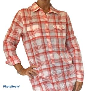 J. Crew Long Sleeve 6 Button Popover Shirt Size M